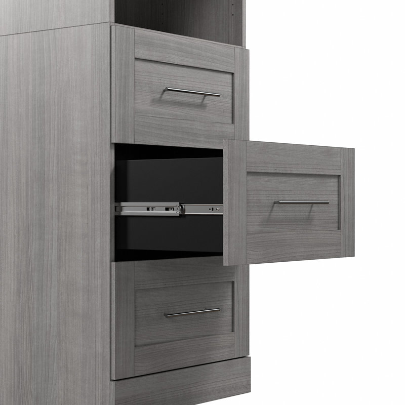 Arlex Closet System, 37.68" H x 35.47" W x 17" D , Platinum Gray