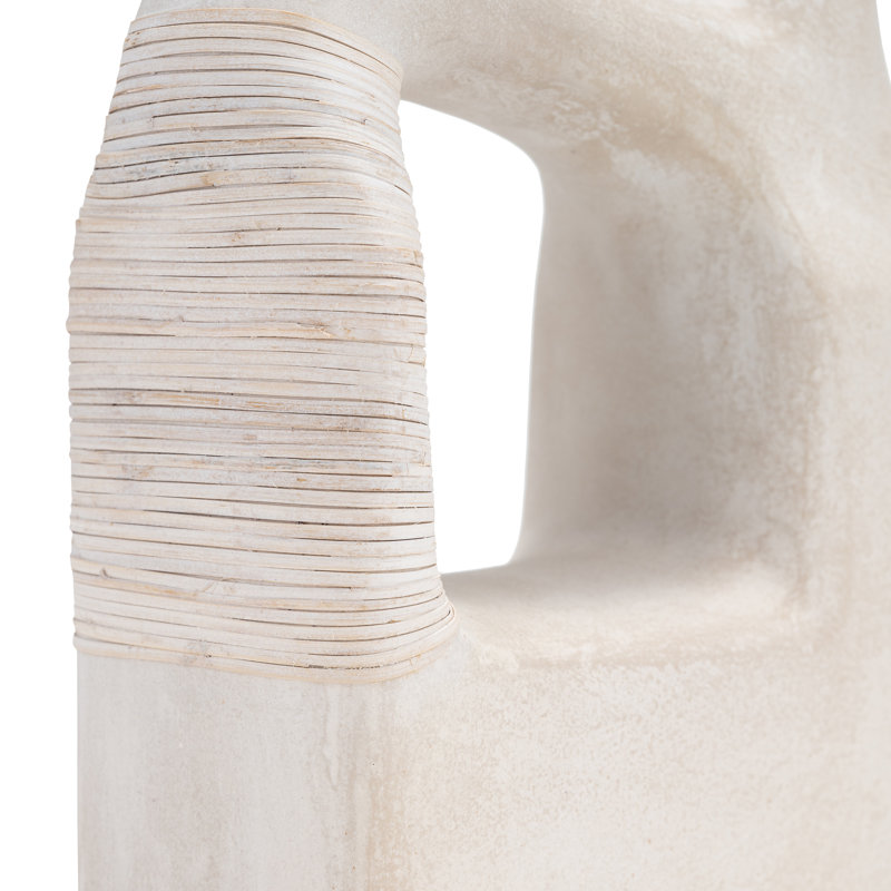 Vase Sagebrook Home Neutral, Blanc, H 13 po x l 10 po x P 4 po