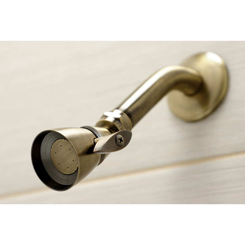 Robinet de baignoire et de douche avec valve brute, Laiton antique