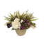 Fall Arrangement with Hydrangeas and Wheat in Rope Pot-961910310