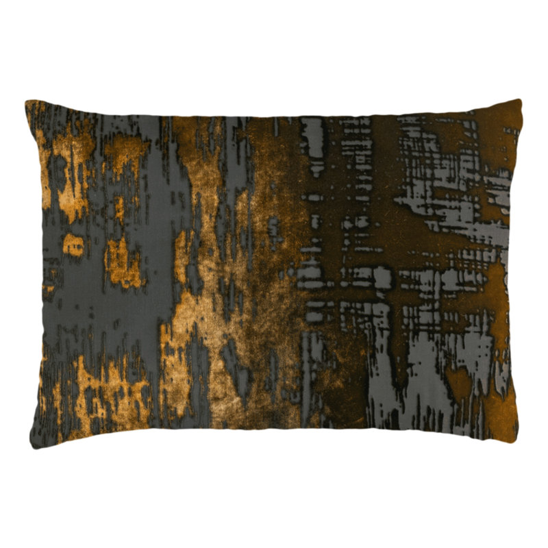Brushstroke Rectanlge Pillow Cover & Insert, Copper Ivy