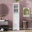 Grande armoire de rangement, armoire de rangement autoportante avec 2 portes, un tiroir, une porte en acrylique et une tablette réglable-400774014