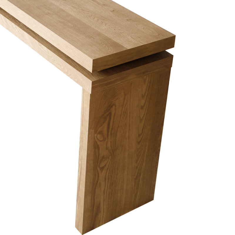 Table rétro de 60 po pour le salon avec suspension à deux planches, pieds en bois massif, tablettes, peu encombrant, pieds et panneaux antiques de grande capacité, entrée idéale, support de charge de 120 lb, précis