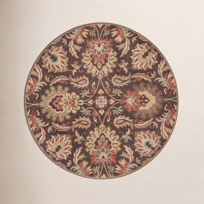 Arden Dark Brown Garnet Hand-Tufted Wool Rug