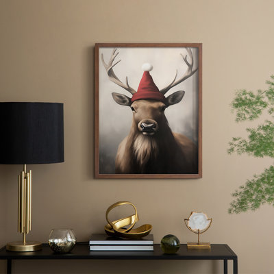 «Christmas Holiday Art», série 2-XCV, reproduction encadrée - bois massif