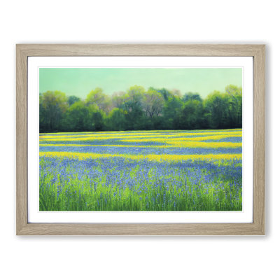 Cool Bluebell Field - Single Picture Frame Painting