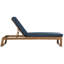 Chaise longue simple inclinable en eucalyptus avec coussins 80,9 po Faunce-2144100866-2144100989
