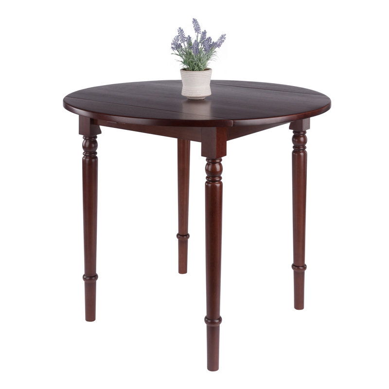 Donaven Round Double Drop Leaf Dining Table, Walnut