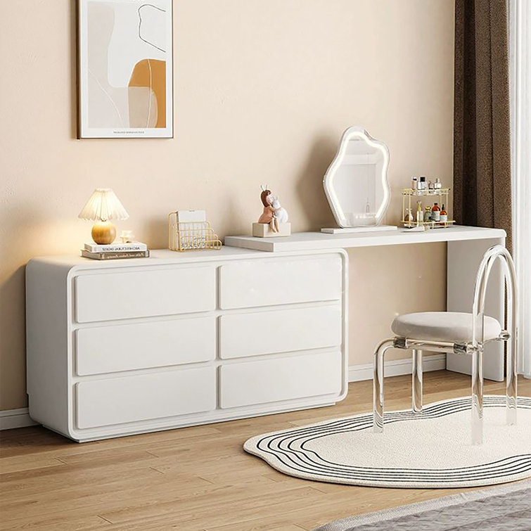 Solid Wood Dressing Table 2021 New Bedroom Modern Simple Light Luxury With  Lights Instagram Popular Dressing Table/table - Dressers - AliExpress