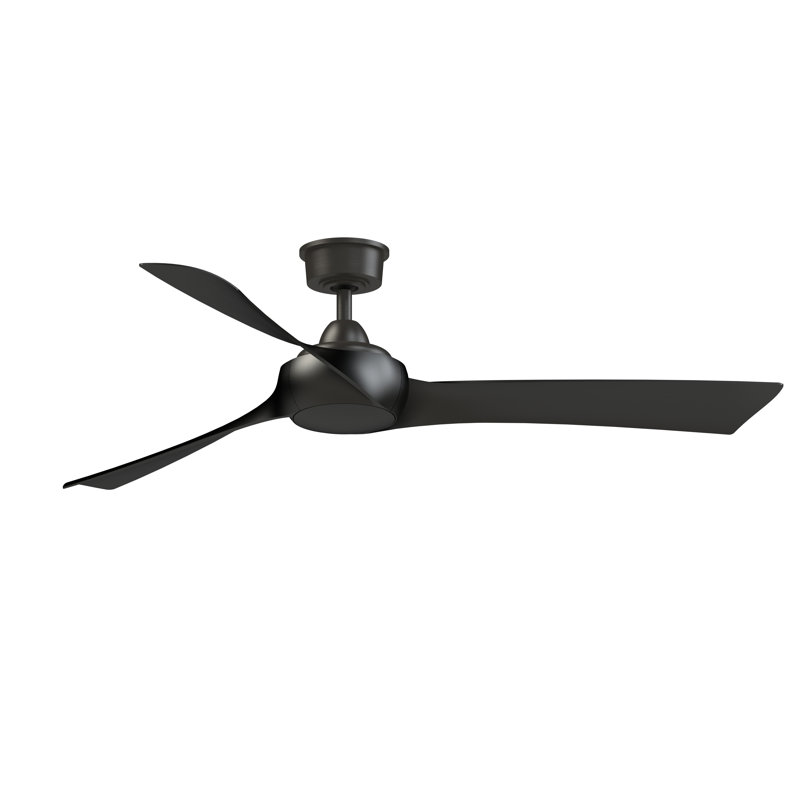 Wrap Custom 60 inch Indoor/Outdoor Ceiling Fan - Dark Bronze with Black blades, Black, Dark Bronze