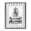 Cadre flottant antique à rayures bleues de bain, design par lettré et doublé-435472373-435472368