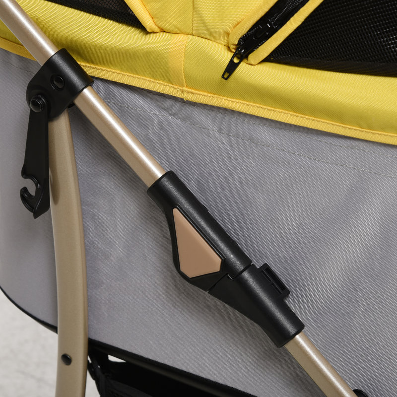 Poussette standard pliante, Jaune