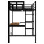 Lit mezzanine en métal avec bureau Space TG