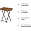 Saboun Tray Top Cross Legs End Table