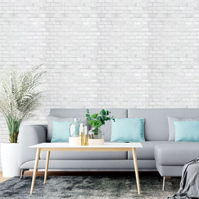 Rouleau de papier peint auto-adhésif L 8,5 pi x l 24 po Brick