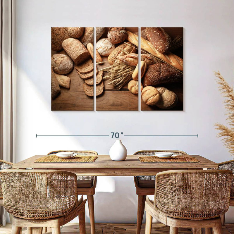 Miches de pain croustillant, 36" H x 57" W