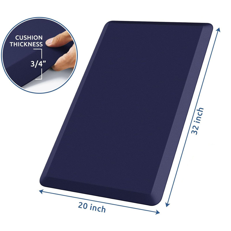 Tapis de cuisine antidérapant 20 po x 32 po résistant à l'eau et antidérapant, Bleu