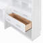 Grand lit escamotable mural avec placard, tiroirs et tablettes