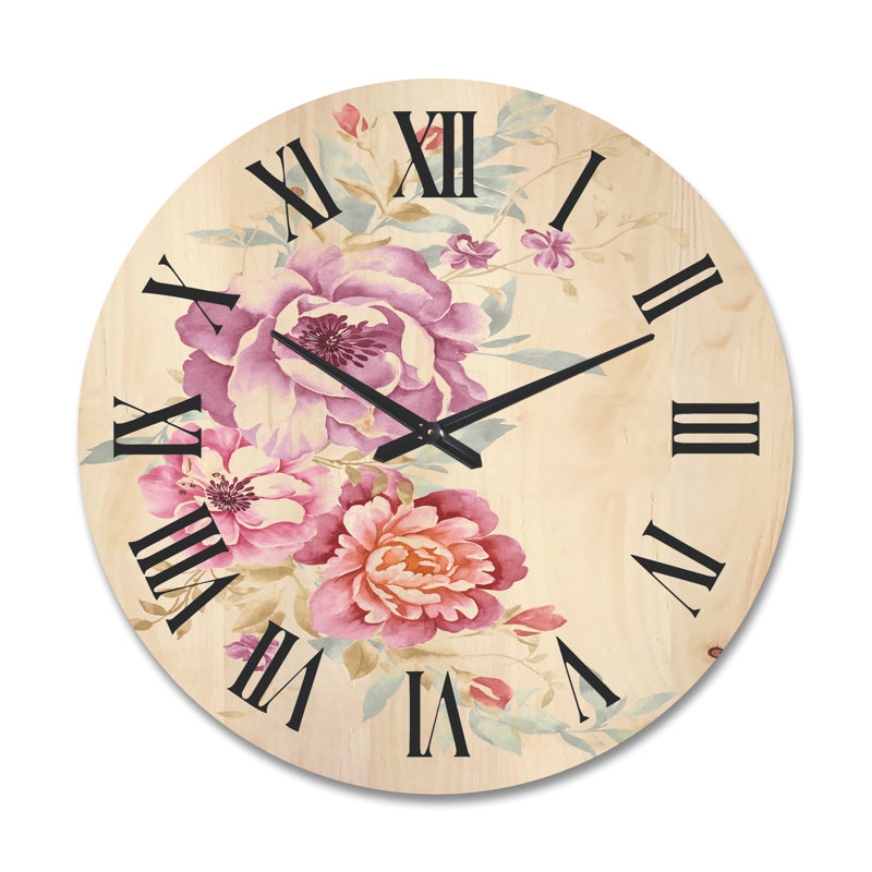 Horloge murale Bouquet de fleurs III, Grand