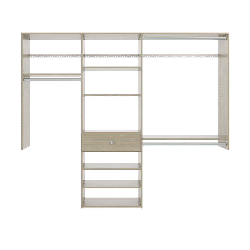 Grid 84'' Closet System (Can Be Cut To Fit), Weathered Gray