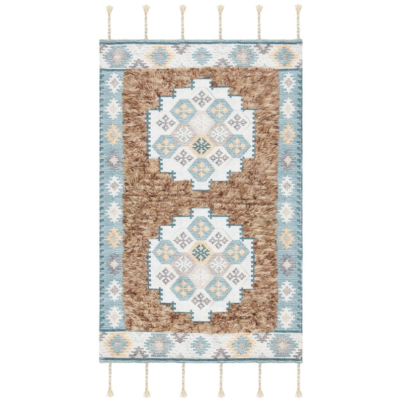 Joppatowne Hand Loomed Wool Southwestern Rug, Rectangle 3' x 5'
