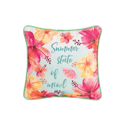 Summer State Of Mind Printed Throw Pillow
