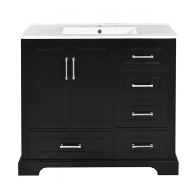 Meuble-lavabo traditionnel 36 "avec lavabo en céramique