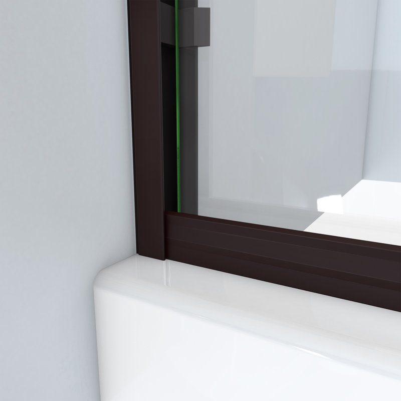 57" x 65" Oil Rubbed Bronze Semi-Frameless Shower Door