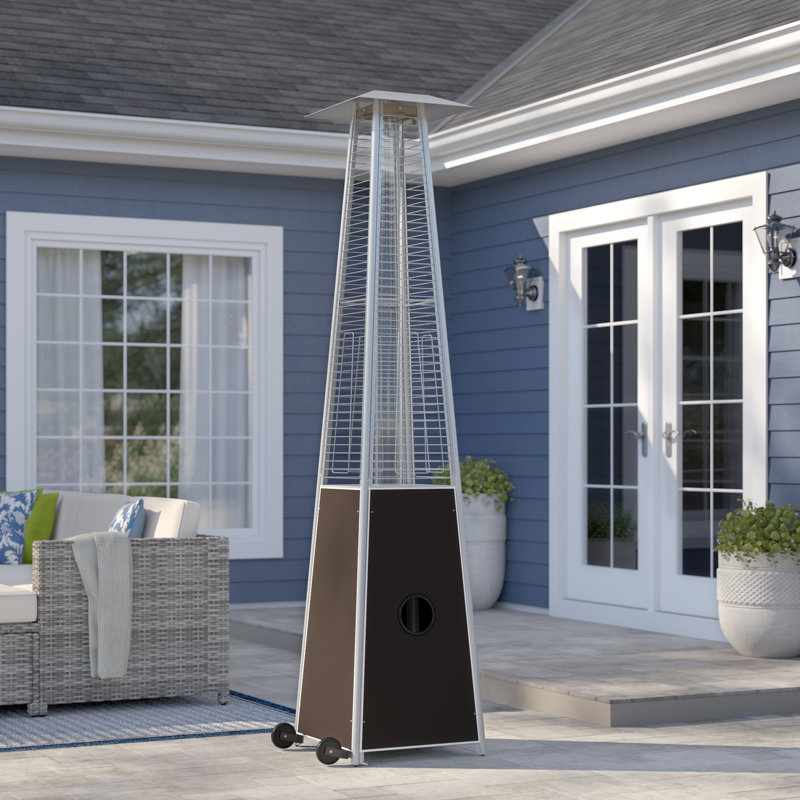 Kelcea 40000 Propane Standing Patio Heater, Hammered Bronze