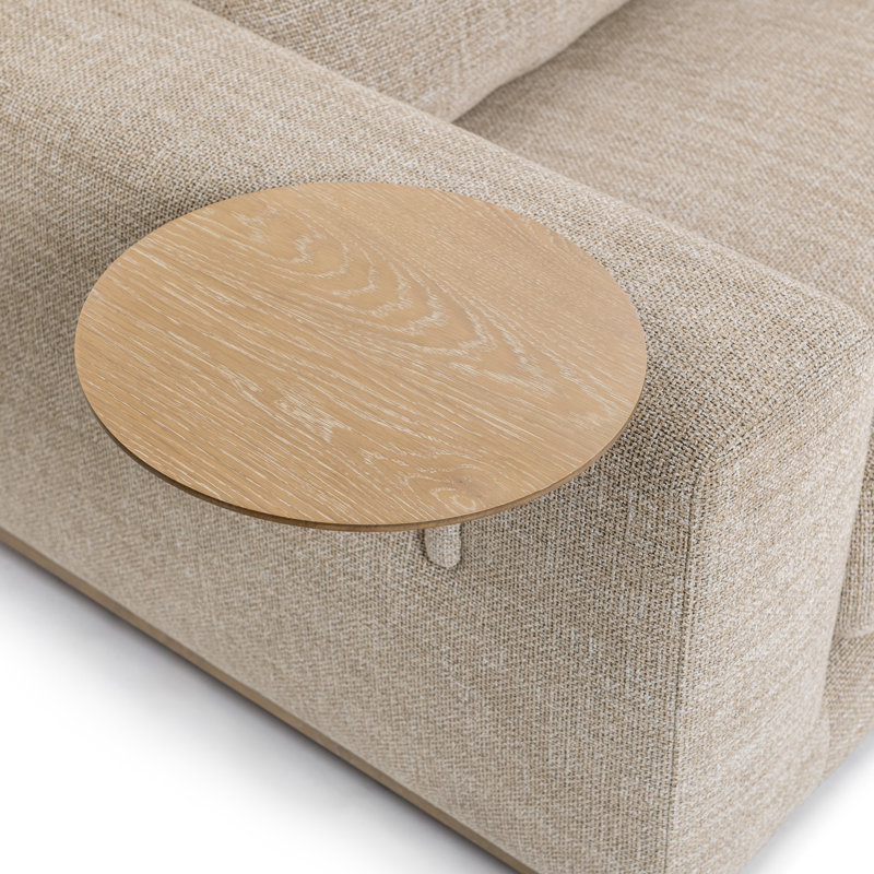 Donovan 3 - Piece Sectional, Bisque Polyester Blend