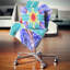 Coussin abstrait à motif abstrait fractal-30628944-30628940-30734877