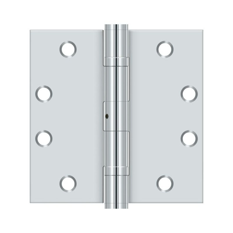 102'' x 102'' Steel Butt Bearing Hinge, Polished Chrome