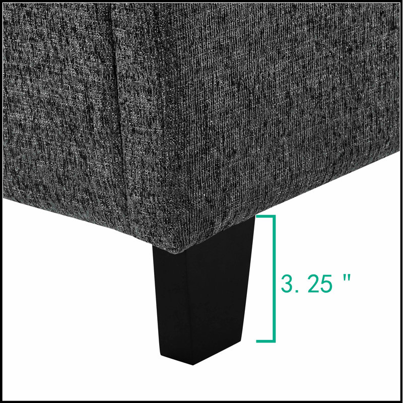 Lit plateforme tapissier Squares avec structure durable et tissu moelleux, parfait pour les chambres à coucher modernes et élégantes