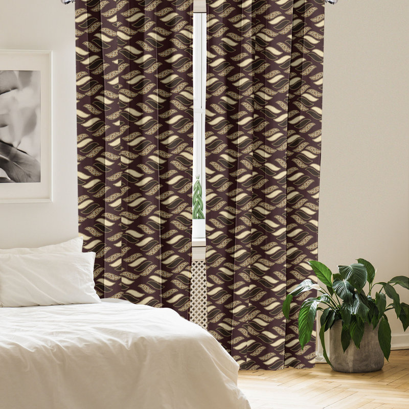 Rideaux 4 panneaux Ambesonne Brown, motif peau de guépard Savannah, L 56 po x L 84 po