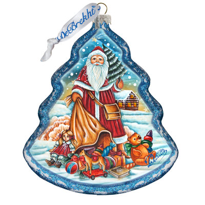 4'' Glass Holiday Shaped Ornament