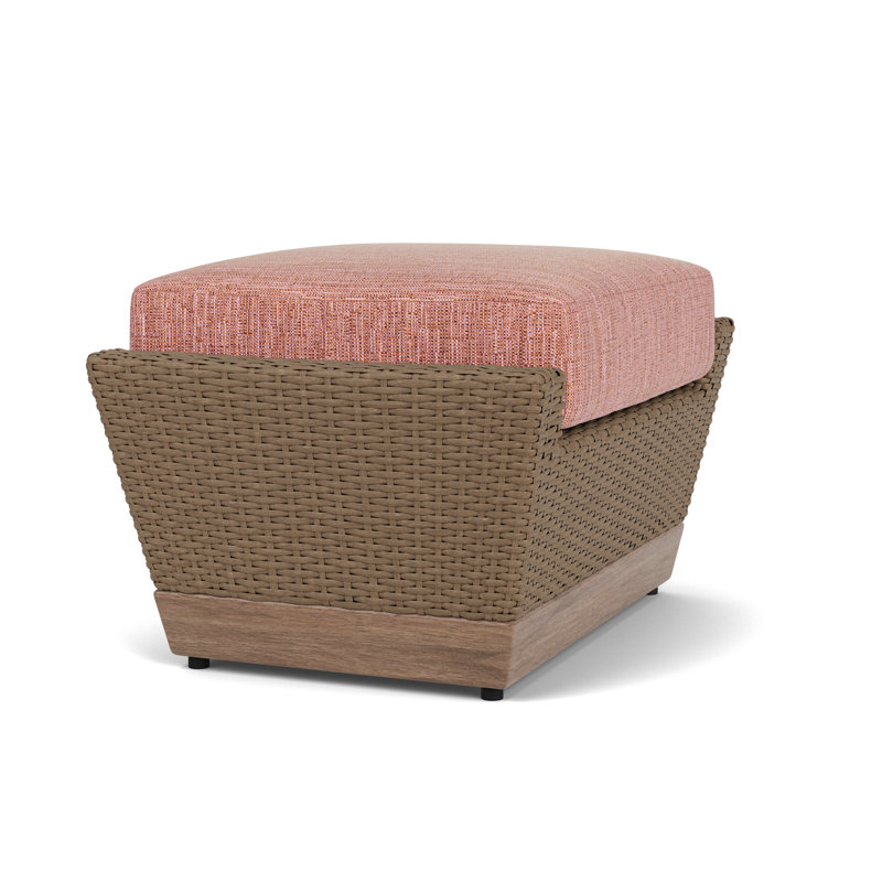 Charisma Rectangle Outdoor Ottoman Patio Ottoman, Friendly Carnival
