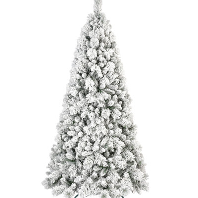 48 - Inch Flocked Christmas Tree, Lifelike Snow Covered Design, 350 Tips, Hinged Assembly, Solid Metal Base, Festive Decoration 4ft Holiday Snowy & Hard Needle Branches, Structure, Support, Events