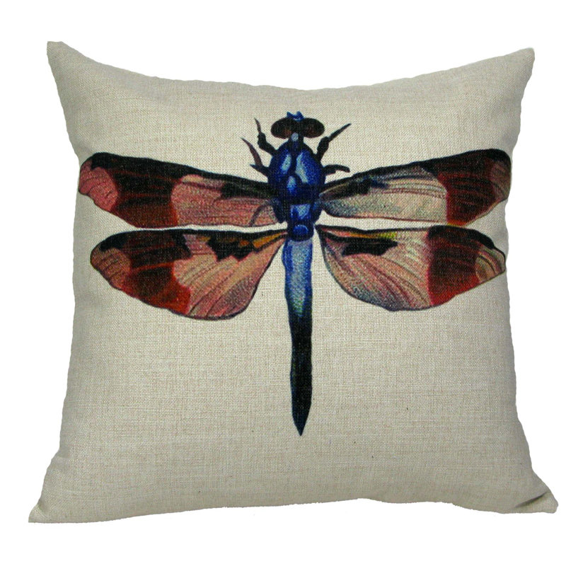 Dragonfly Throw Pillow, Pillow Cover Only - No Insert