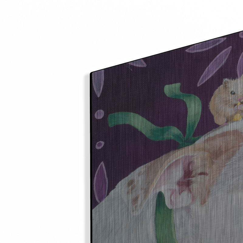 Art mural en métal luxueux «Sneaking A Lick» par Heather Gauthier, 36 po x 24 po, H 24 po x l 36 po