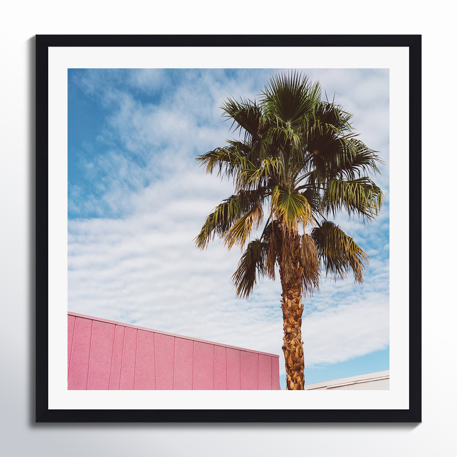 Palm Springs Vibes Photo Print, Black Single Picture Framed, Yes, 30" H x 30" W x 0.75" D