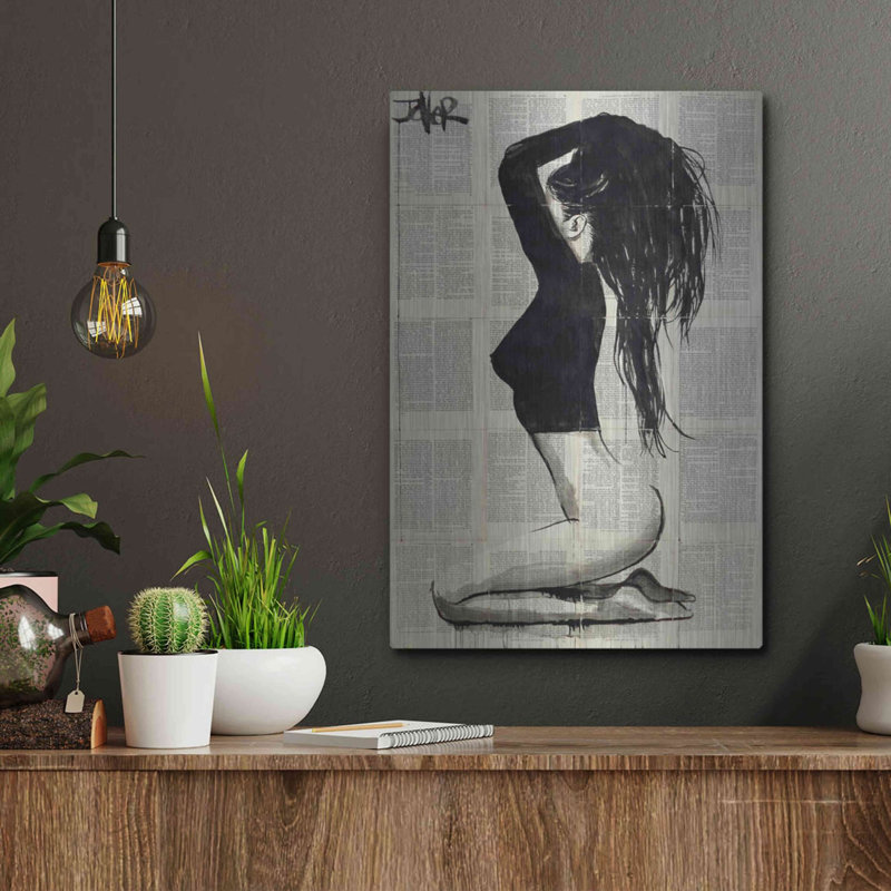 «The Black Top» par Loui Jover, art mural en métal, H 16 po x l 12 po