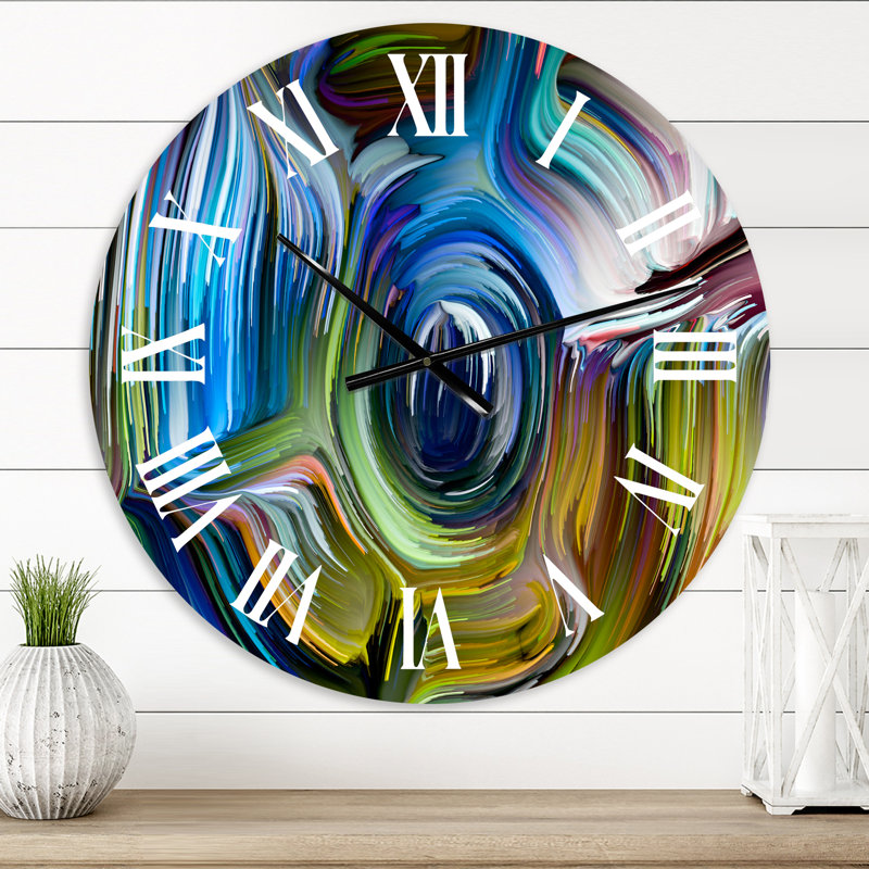 Color Fusion - horloge murale moderne, Moyen