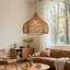 Grand luminaire suspendu en rotin pour le salon-1875045405