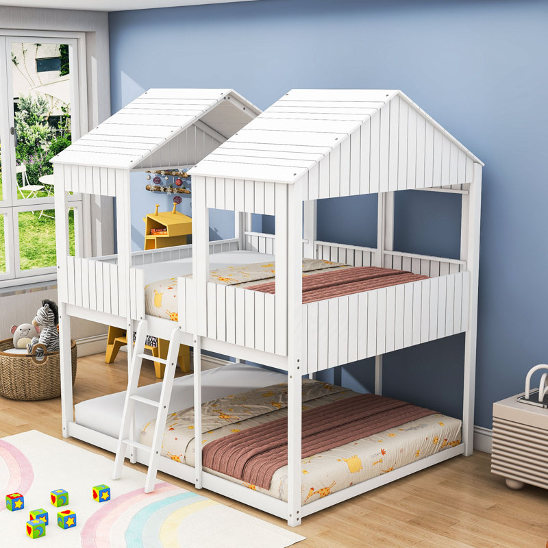 Gabryle Kids Full Over Full Bunk Bed, White