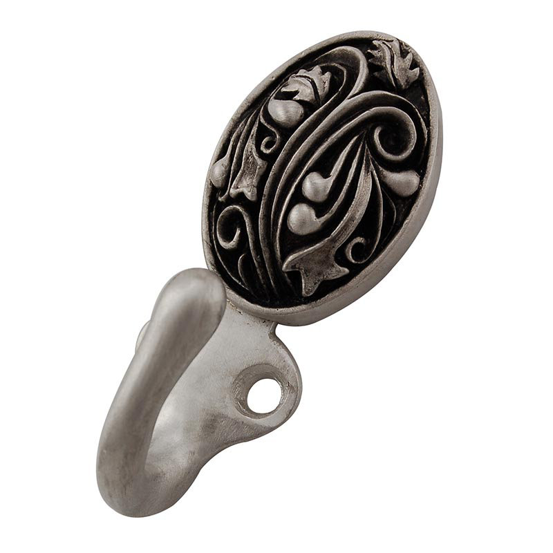 Liscio Wall Hook, Antique Nickel