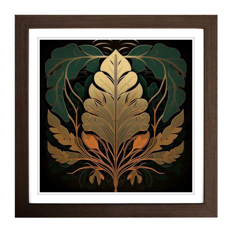 Single Picture Frame Print on Wood, Walnut Framed