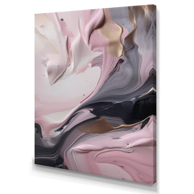 Œuvre d'art en marbre massif V - impressions sur toile abstraites en marbre