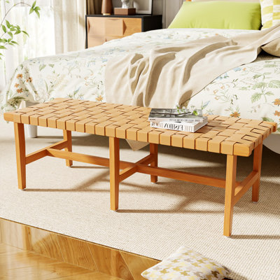 Bedroom Bench, Wooden Frame Bench