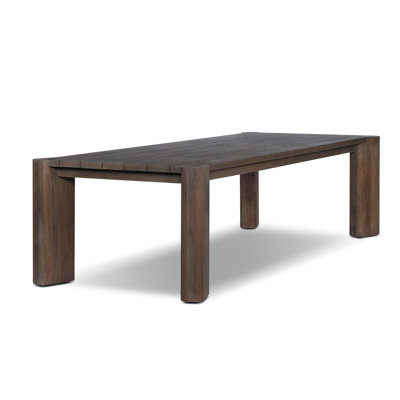 Table de salle à manger d'extérieur Manley - 106 po - brun selle teinté