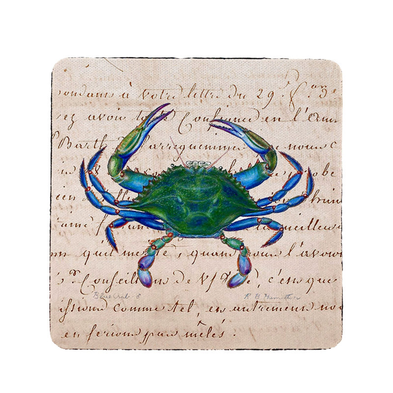 Sous-verre crabe script Molly